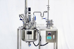 Réacteur de distillation sous vide bibo 20L en acier inoxydable SUS316L/SUS304 avec pipeline de reflux et moteur pour revêtement chimique - Product Image 2