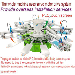 Imprimante à écran textile à vente chaude en usine, modèle de carrousel d'impression à écran à <span class=keywords><strong>6</strong></span> couleurs, fonctionnement automatique pour t-shirt - Product Image 2