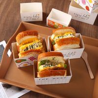 Boîte d'emballage moderne de style coréen pour sandwich Tamagoyaki, plateau en papier pour toast et burger, conteneur à emporter pour petit-déjeuner