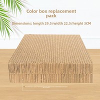 Griffoir pour chat écologique et élégant, maisonnette, planche à gratter en papier, résistant à l'usure, sans perte de fibres, jouet, boîte colorée, grande taille