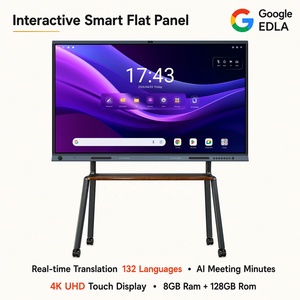 Tableau blanc interactif intelligent 65/75/86/98 pouces Ultra HD 4K LED, écran tout-en-un 50 points tactiles, caméra double 48MP 90+120, H8s en temps réel - Product Image 1