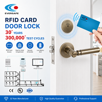 Cerradura Electrónica para Hotel con Tarjeta M1 de Aleación de Zinc Confiable |   Diseño de tipo dividido + a prueba de polvo para puertas de acero inoxidable, SDK y software gratuitos
