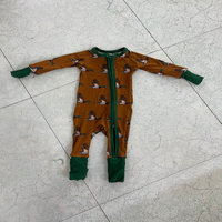Pyjama bébé en bambou personnalisé avec impression alimentaire, 95% bambou, 5% élasthanne