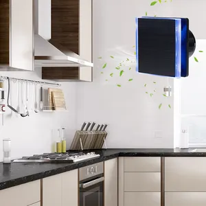 2023 melhor ventilador de escape do banheiro com luz, painel decorativo de aço inoxidável ventilador de ventilação do teto ventilador de ventilação inteligente oem