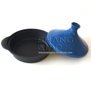 <span class=keywords><strong>Tajine</strong></span> Marocain Personnalisé <span class=keywords><strong>en</strong></span> <span class=keywords><strong>Fonte</strong></span> <span class=keywords><strong>Émaillée</strong></span> 27cm <span class=keywords><strong>Tajine</strong></span> Marmite Four Cuisinière - Product Image 4