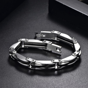 Fashion Hip Hop Stainless Steel Bracelet Vintage Wrist Chain Jewelry For <b>Men</b> Wholesale - Product Image 3