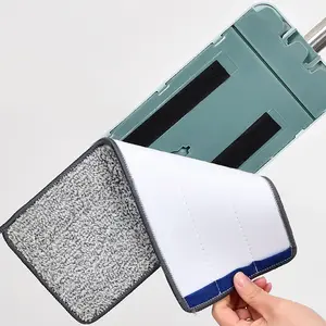 Magic Wash Flat Mop Neuer Mikro faser Wet and Dry Flat Mop mit Eimer Home Boden reinigung Zwei Mop Stoff Mikro faser Stoff