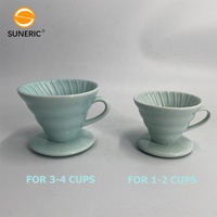 Filtre de brassage en forme de V personnalisé tasse intelligente kit de café goutte à goutte à main cône verser sur goutteur de café en céramique