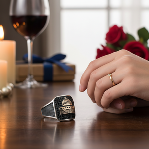 925K Sterling <b>Silver</b> <b>Men</b> <b>Ring</b> With Zircon Stone Anniversary Engagement Gift Party Jewelry All Size Available - Product Image 3