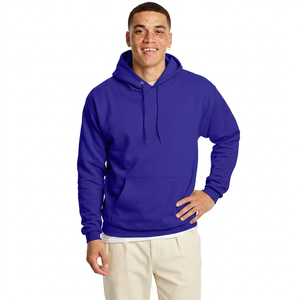 Wholesale Custom Regular Fit <b>Lightweight</b> Spandex/Cotton Fleece Crew Neck Zipper-Up <b>Hoodie</b> for Men Plain Dyed Winter Quick Dry - Product Image 1