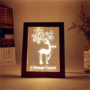 Lampes optiques 3D Illusion de <span class=keywords><strong>chat</strong></span> gravure LED cadre <span class=keywords><strong>Photo</strong></span> acrylique cadeau créatif illusion modèle créatif veilleuse LED - Product Image 3