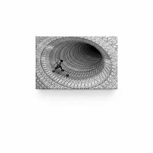 <b>Abstract</b> Optical Illusion Art Deco Panel <b>Printed</b> <b>Canvas</b> Art Modern Hanging Wall Decor Wrapped <b>Canvas</b> - Product Image 2