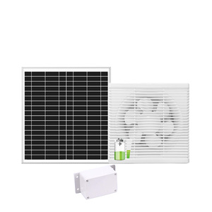 Solar Powered Ventilation <strong>Fans</strong> for Chicken Coop Greenhouse <strong>Dog</strong> House &amp; Shed for Outside Use with Battery System - Product Image 4