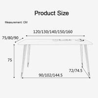 Ensemble de chaises en cuir pour salle à manger, vaisselle en céramique, rectangulaire, blanc, marbre, nouveau Design de 12MM d'épaisseur