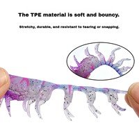9.5 cm 4.8 g TPE Yumuşak Karides Sahte Balık Yemi Gerçekçi İğnesiz Yapay Karides Olta Yemi Levrek İçin