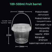 Vente directe en usine, gobelets en plastique jetables pour boissons aux fruits