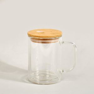 Portable Travel Glass Mug 15oz With Handle for Car Commute Office Desk Use - Product Image 6