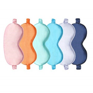 Masque de sommeil en soie satinée double face, nouveau design, avec bande élastique, respirant, logo personnalisé, masque de sommeil en soie pour les voyages - Product Image 1