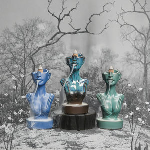 Brûleur d'encens traditionnel en travertin royal Bakoor, nouveauté, support de diorama religieux, diffuseur d'aromathérapie, <span class=keywords><strong>fontaine</strong></span> à reflux - Product Image 3