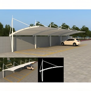 Cochera Impermeable con Diseño de Drenaje, Estructura de PVC Tensado de Fácil Montaje <span class=keywords><strong>para</strong></span> Estacionamiento de Gran Envergadura - Product Image 1
