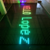 Dalles de piste de danse LED 20x20 pieds pour mariage, discothèque, fête, avec télécommande, emballées dans un flight case, en promotion