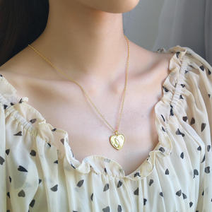Collar de Cadena con Eslabones de Corazón de Acero Inoxidable Chapado en Oro de 18k, Moderno y Elegante, Certificado, <span class=keywords><strong>para</strong></span> Parejas, Regalo de Aniversario - Product Image 1