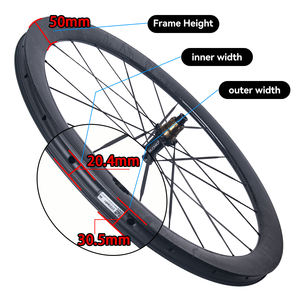 Roues de vélo de route à frein à disque en fibre de carbone 50/60 mm, moyeu à cliquet 36T, logo personnalisé, MOQ, vente chaude - Product Image 4