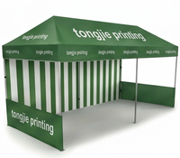 Tente de réception 10x20 pieds en aluminium robuste avec toile Oxford imperméable, pour événements intérieurs/extérieurs, salons professionnels, avec logo unique