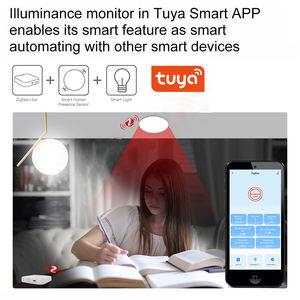 天花板安装图亚紫蜂WIFI人体存在传感器毫米波雷达照度监视器，用于各种运动检测应用控制 - Product Image 6