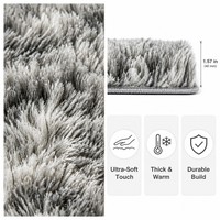Tapis de sol épais à poils longs pour chambre à coucher, chevet, salon, chambre de fille, table basse – Nouveau modèle hiver
