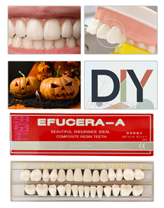Grosir 15 Set/Kotak Gigi Resin Sintetis Warna A2 A3 Model 22 23 Gigi Palsu Akrilik Untuk Halloween Cosplay DIY Props - Product Image 6