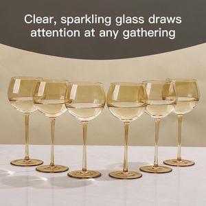 Ensemble de <span class=keywords><strong>verres</strong></span> à vin rétro classiques transparents de 16 oz, écologiques, lavables au lave-vaisselle, soufflés à la main, <span class=keywords><strong>verres</strong></span> à vin rouge de luxe - Product Image 5