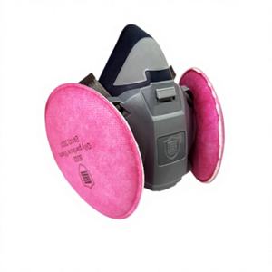CE Half Face Respirator TPE Reusable With Organic Vapor Filter Cartridge Adjustable Nose <b>Clip</b> For Chemical Production - Product Image 5
