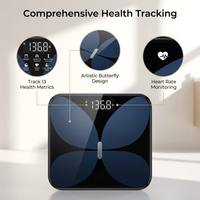 Báscula de Grasa Corporal, Analizador de Composición Corporal, Báscula Digital Electrónica Inalámbrica Inteligente con Aplicación para Smartphone