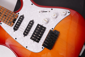 Chitarra Elettrica Premium MOLLO MST-60PK con Pickup Singolo in Acciaio, Manico in Acero Canadese, Tastiera e Corde D'Addario EXL110, Manico a Bulloni - Product Image 4