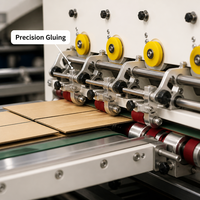 Nouvelle machine de découpe et d'impression de carton ondulé entièrement automatique à grande vitesse, directement de l'usine, avec contrôle PLC et servo