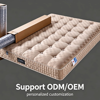 Matelas orthopédique de luxe à ressorts ensachés, mousse de soutien haute densité, enroulable en boîte, matelas à ressorts compressé