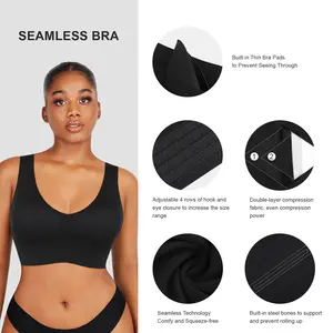 Wholesale Custom Service Body Shaper Slimming Bra Hide Back Fat Women Seamless Push Up Bra Shapewear Bra For Women