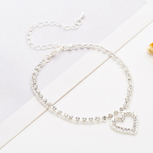 Gioiello per Dita dei Piedi Love Beach, Catena a Doppio Strato con Cuore e Petali in Cristallo <span class=keywords><strong>Swarovski</strong></span> A008 - Product Image 3