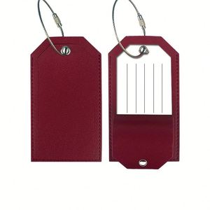 Stylish Blank Letter Pattern PU Leather Luggage <b>Tag</b> Customizable <b>Travel</b> Bag Promotion Identification Label - Product Image 1