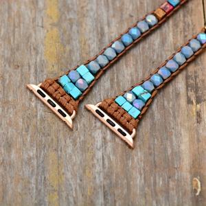 Brazalete de Diseño con 3 Tiras para Mujer, con Piedras Preciosas Naturales, Correa de Reloj con Cristales de Arcoíris - Product Image 3