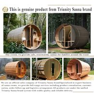 Bangku Sauna Uap Listrik Triunity Compact Solid Wood 6KW Ramah Lingkungan Modern Zen untuk Villa-2-Orang Dapat Disesuaikan