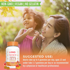 Caramelle Gommose di Olio di Fegato di Merluzzo Naturale con Marchio Privato, con EPA, DHA e <span class=keywords><strong>Omega</strong></span>-3 per Bambini e Adulti - Benefici per la Bellezza Personalizzabili - Product Image 2