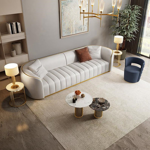 Luxury Elegant Design Stainless Steel Living Room Velvet White American Style Sofa Set <strong>Furniture</strong> - Product Image 4