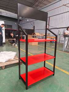 Usine de fabrication d'étagères OEM ODM, logo personnalisé, étagère en métal multi-usages, support de sol rouge, nouvelles boîtes de batteries de voiture à énergie nouvelle, supports - Product Image 1