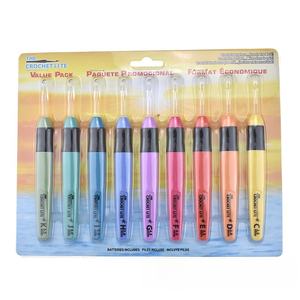 Juego <span class=keywords><strong>de</strong></span> 9 ganchos <span class=keywords><strong>de</strong></span> ganchillo <span class=keywords><strong>con</strong></span> <span class=keywords><strong>luz</strong></span> <span class=keywords><strong>LED</strong></span>, <span class=keywords><strong>agujas</strong></span> <span class=keywords><strong>de</strong></span> tejer portátiles <span class=keywords><strong>de</strong></span> estilo Simple <span class=keywords><strong>con</strong></span> cómodo mango suave para tejer hilo - Product Image 6