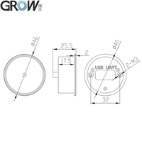 Module de lecteur de code-barres QR circulaire USB UART GROW GM73, installation facile