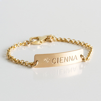 Bracelet de barre de nom personnalisable de boutique barre gravable Bracelet réglable barre creuse personnalisée