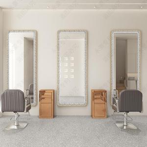 Espejo de Salón Moderno de MDF, Espejo de Cuerpo Entero para Barbería con Luces, Espejo Especializado para Permanentes y Tintes para Peluquerías - Product Image 4