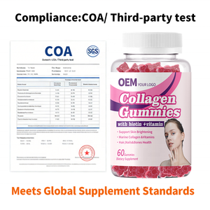 Gummies de collagène végétalien OEM à faible MOQ, prêts pour FBA, approvisionnement stable en vrac, test COA pour les vendeurs de plateformes e-commerce - Product Image 5